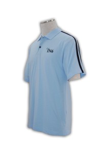 P131 polo衫訂製 polo衫製造商 polo衫個人設計     粉藍色